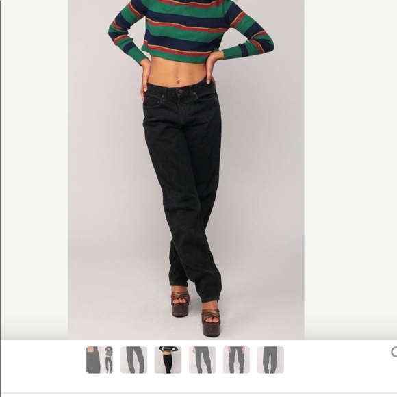 Levi's Denim - Vintage Levi’s 550 high waisted mom jeans dark blk